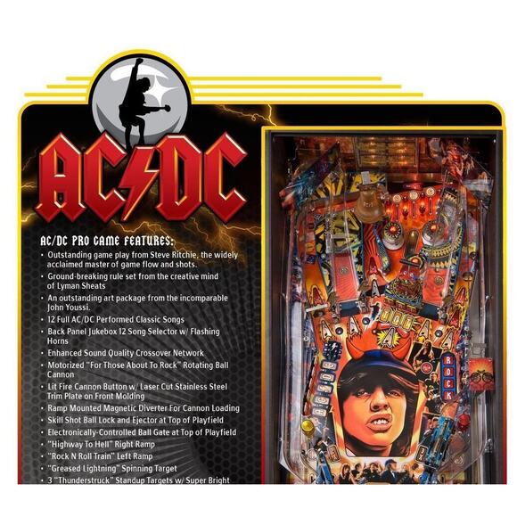AC/DC Pro Pinball Flyer Original UNUSED Promo Hard Rock Heavy Metal Artwork 2012 - Picture 6 of 6